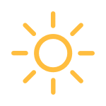 Yellow sun icon