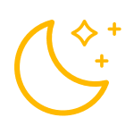 Yellow moon icon