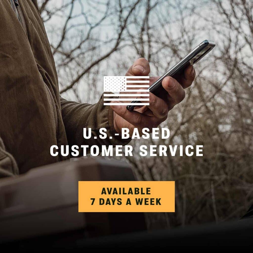 Graphic stating U.S. - Based Customer Service